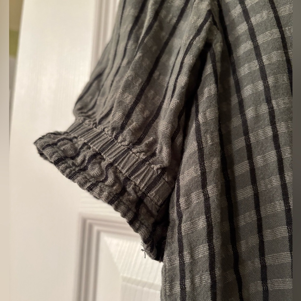 Anthropologie Cloth & Stone Puff Sleeve Linen Blend Button Down Top Size S EUC - Picture 4 of 10